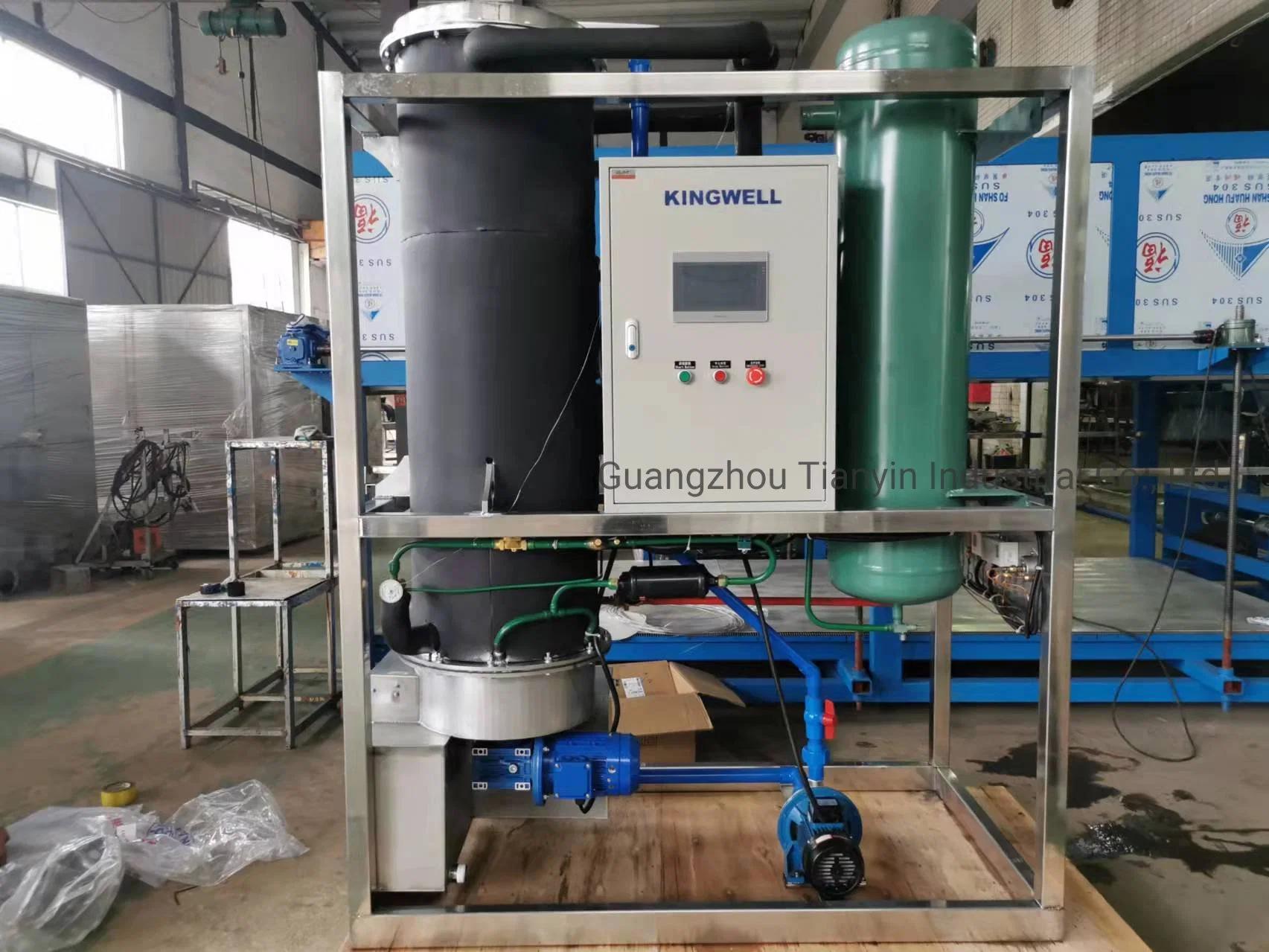 Reasonable Price High quality/High cost performance  Freon Tube Ice System Machine Ice Making Equipment 1ton to 30tons