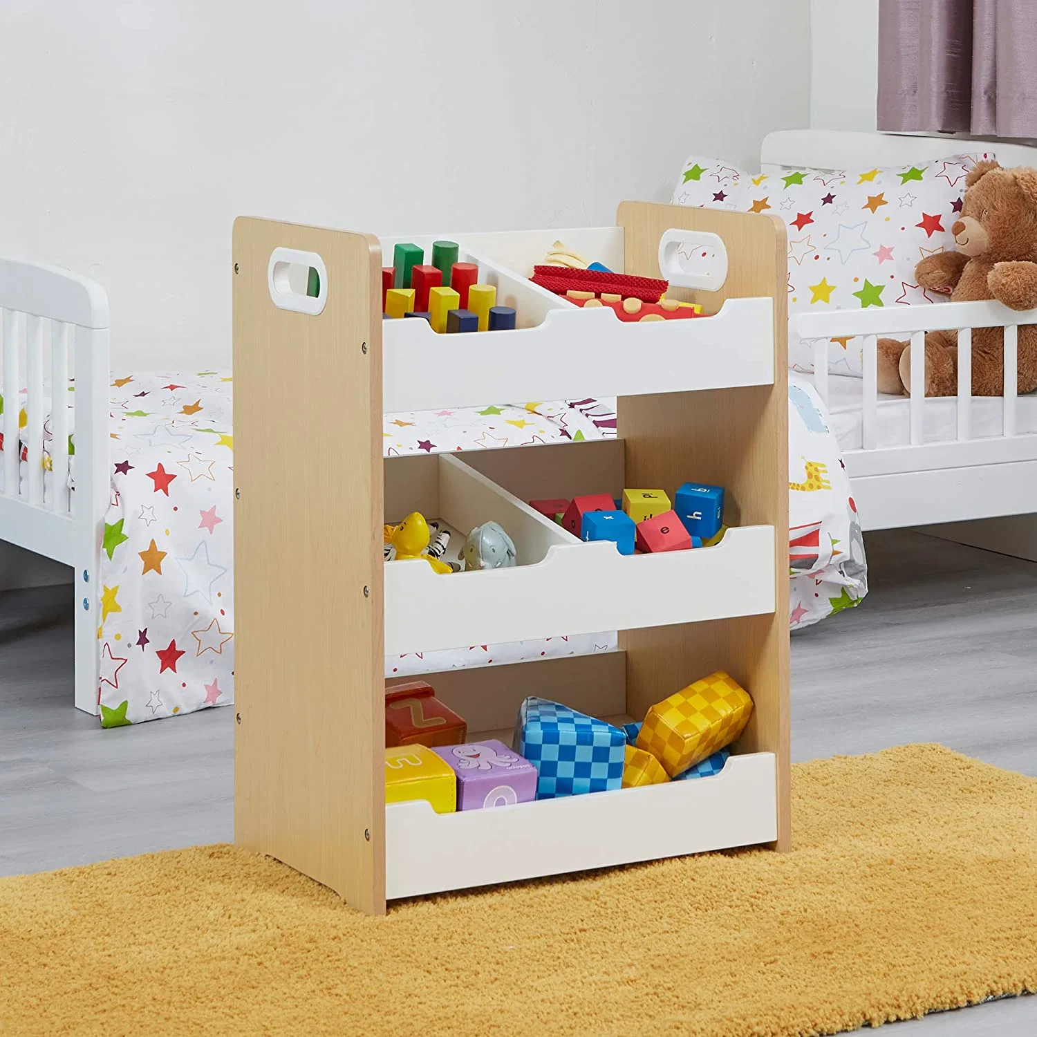 Children's Furniture Particleboard Three-Layer Storage Rack