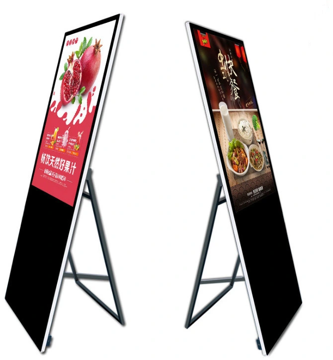 43-Inch Floor Standing Flexible Folding HD Digital Signage Ad Player Network WiFi Video LED Commercial Advertising Display