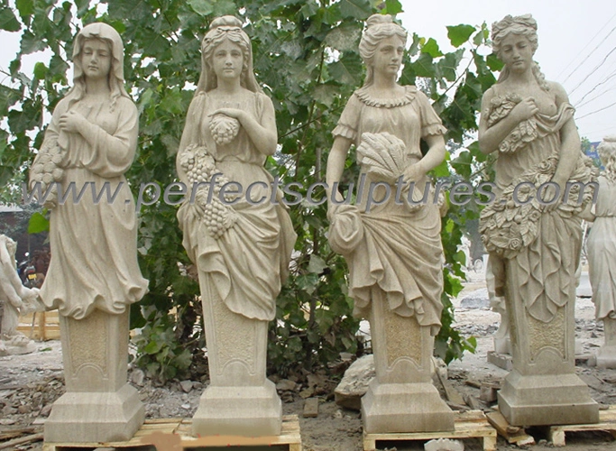 تمثال النحت الحجري المنحوت ديكور الحديقة مع حجر جرانيت الرملي الرخامي (Sy-X1313)