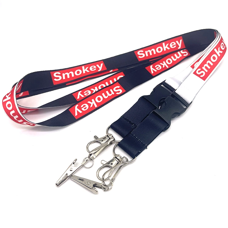 OEM Breakaway sublimación Lanyards llaveros personalizados con Logo Lanyard poliéster Correa para cuello