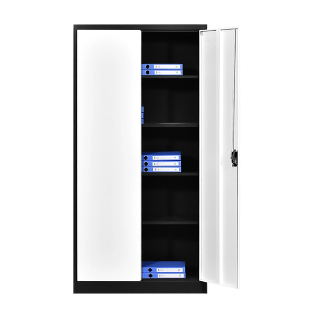 Height Adjustable 2 Doors 1 Piece / Carton Box Metal Filing Furniture Office Bookcase