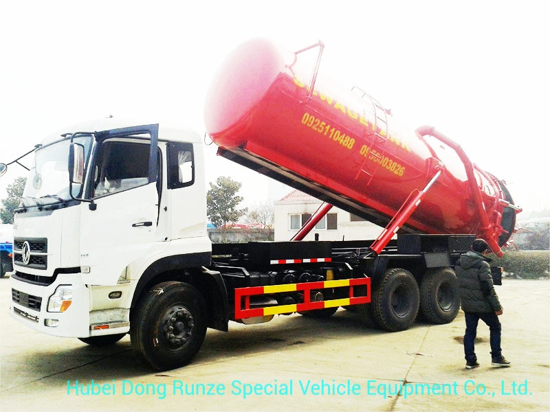 Septic Tank Truck Mounted with High Pressure Vacuum Pump 10 Wheels 18, 000 Liters-20, 000liters Rhd or LHD 6X4 /6X6