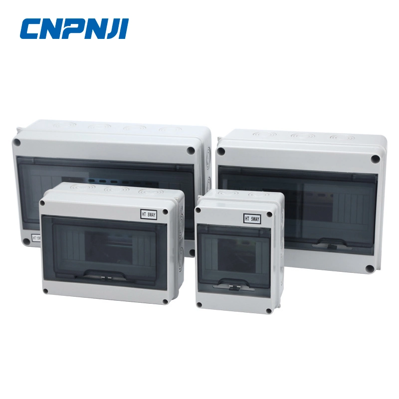 Cnpnji Ht Series Power Single Phase Plastic Enclosure Electrical Distribution Box 4/8/12/18/24 Ways Waterproof IP66