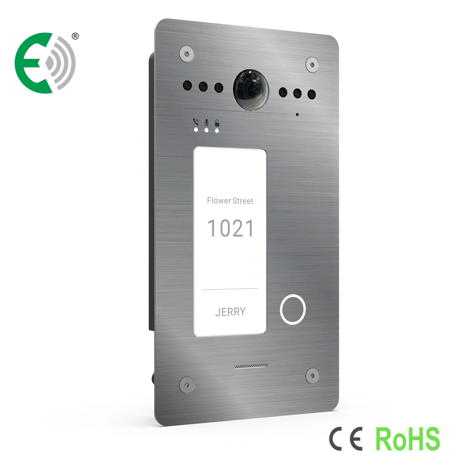 2 Wire Bus High-Definition Camera Apartment Doorbell with Name Plate