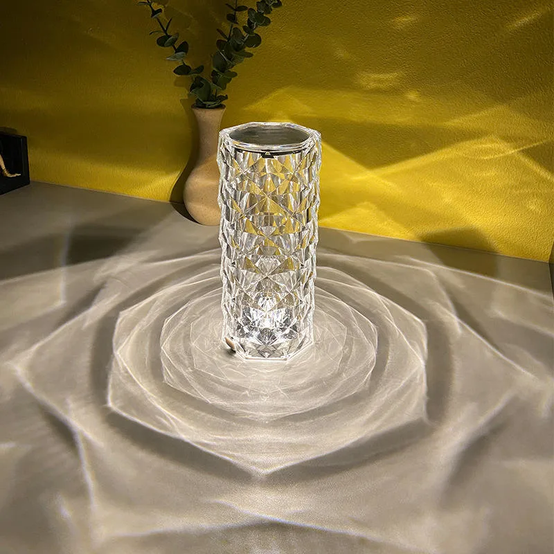 Home Dekoration Rose Crystal Touch Schreibtischleuchte mit Batterie-LED Tischleuchte