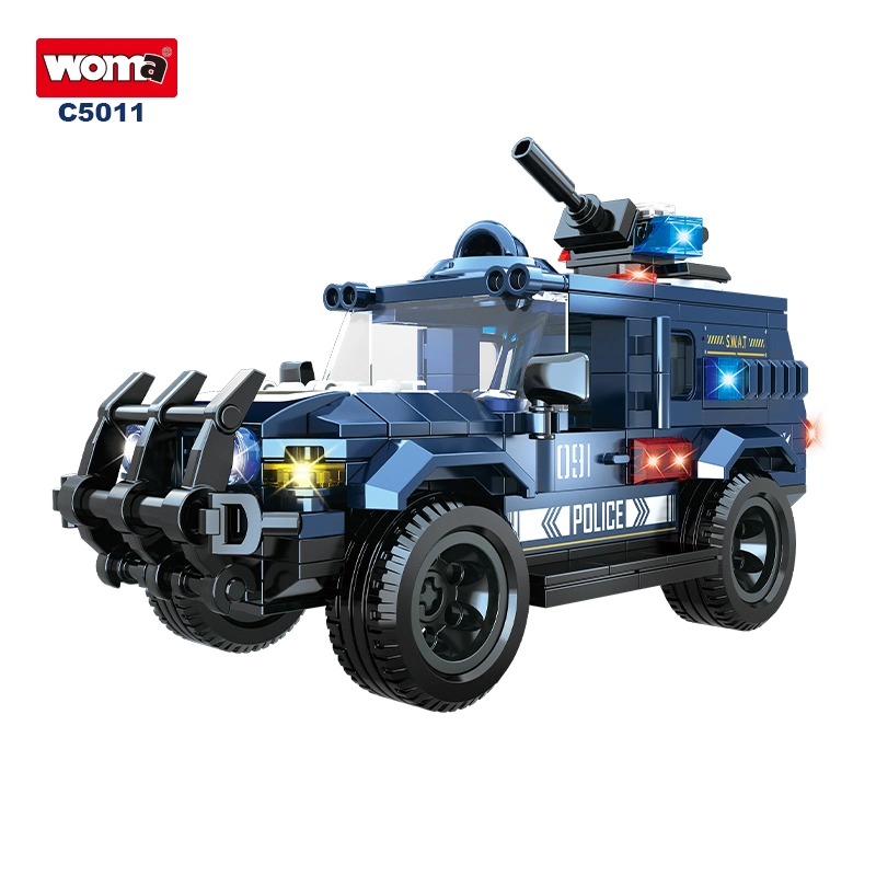 Woma Toy C5011 Venta al por menor Personalizar Niño Coche Especial Swat Swat Team Niños Estudiantes de ladrillos bloques de construcción de juguetes intelectual