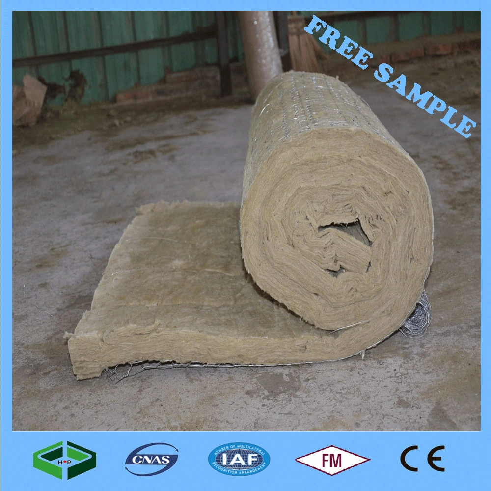 Rockwool Blanket Wire Mesh Bonded Insulation for Exhaust Gas Duct Pipe