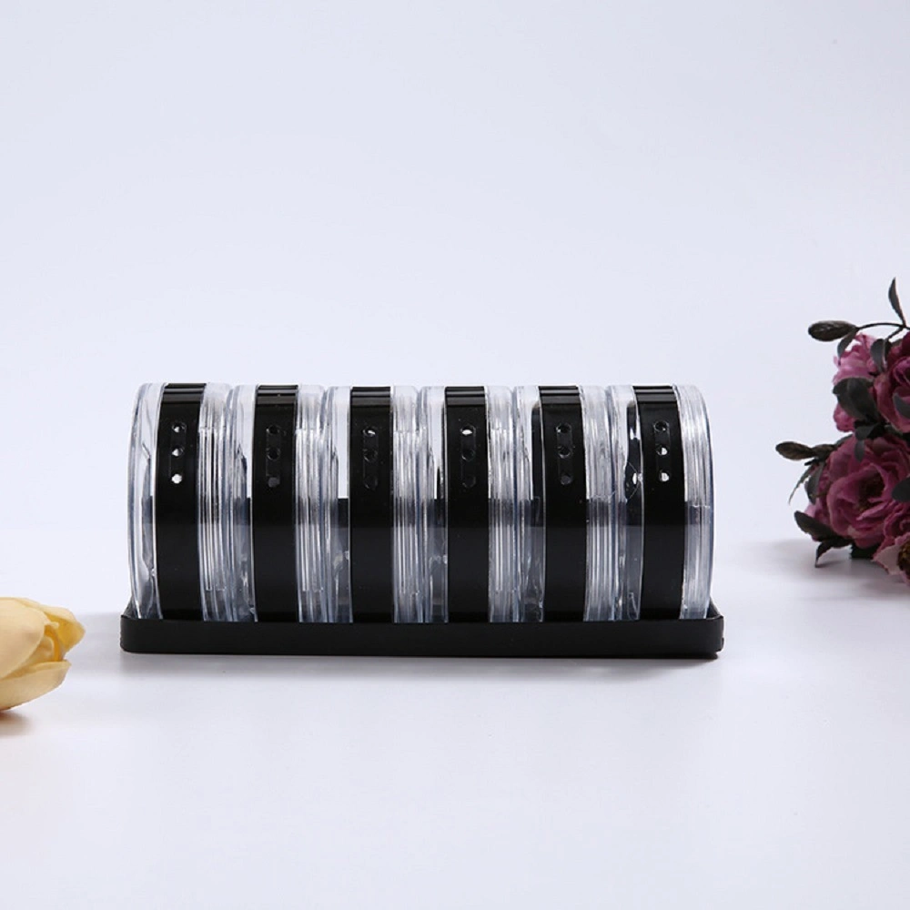 6 Pieces Cylindrical Shape Seasoning Box Transparent Spice Shaker Set Esg18284