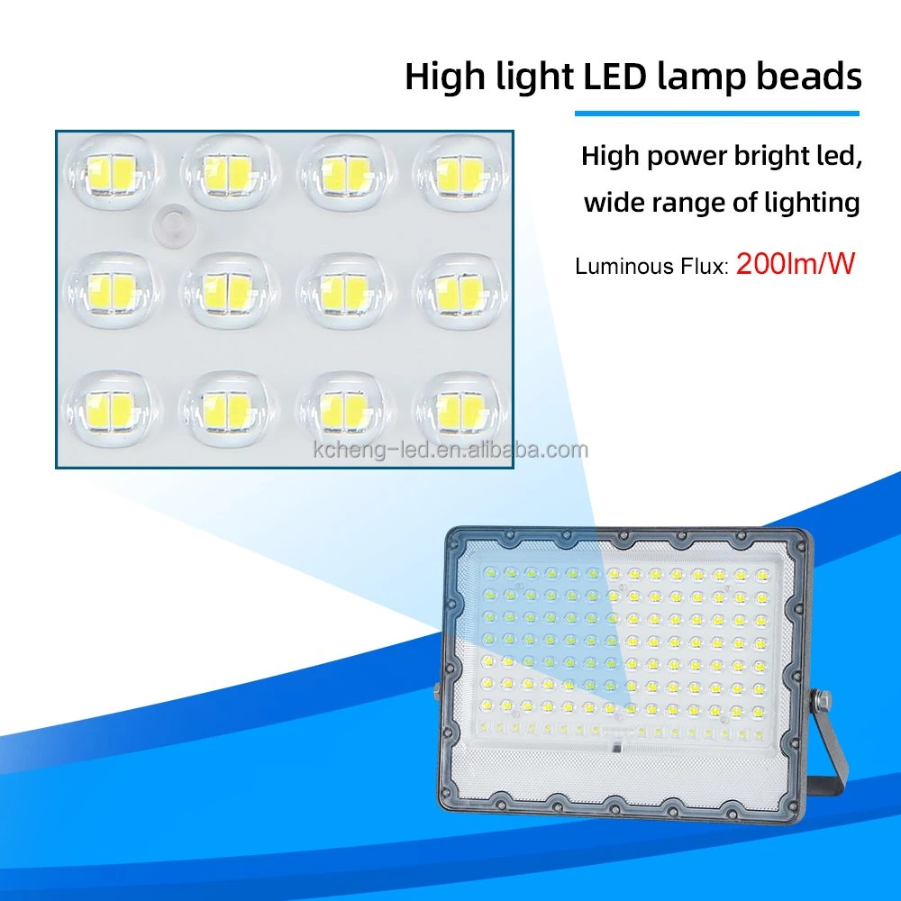 OEM ODM 20 واط 50W 100W 150 واط 200W 300W 500W Professional التحكم عن بُعد IP65 ضوء غامر LED للطاقة الشمسية في الحديقة الخارجية المقاومة للماء