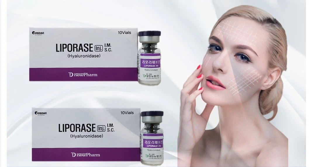 كوريا عالية الجودة hyaluronidase هيالورونيداز Dissolver Hyaluronic Acid Liporase 1500iu*10زجاجات ليسوزيمي