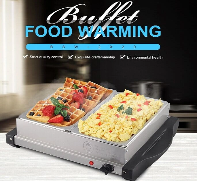 Nuevo diseño acero inoxidable buffet platos de chirrido calienta comida/sirve buffet Plato 2021