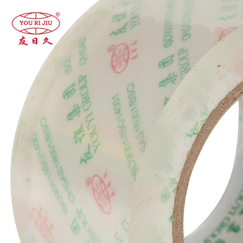 Yourijiu BOPP OPP Acrylic Waterbased Self Adhesive Super Clear Crystal Packaging Carton Sealing Tape Jumbo Roll Printed Multi Color Packing