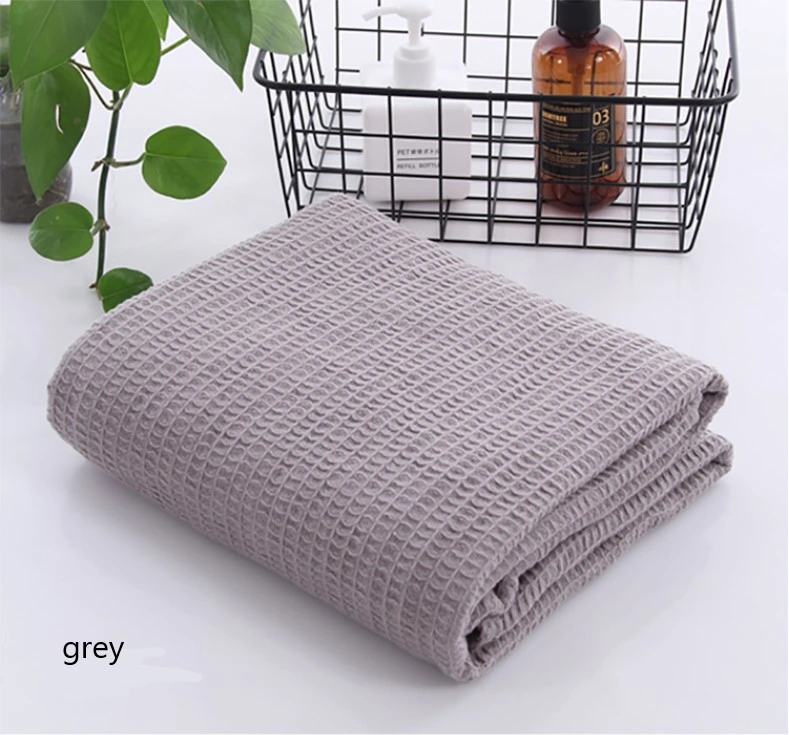 Breathable Waffle Cotton Knit Blanket, Sofa Throw for Home Use