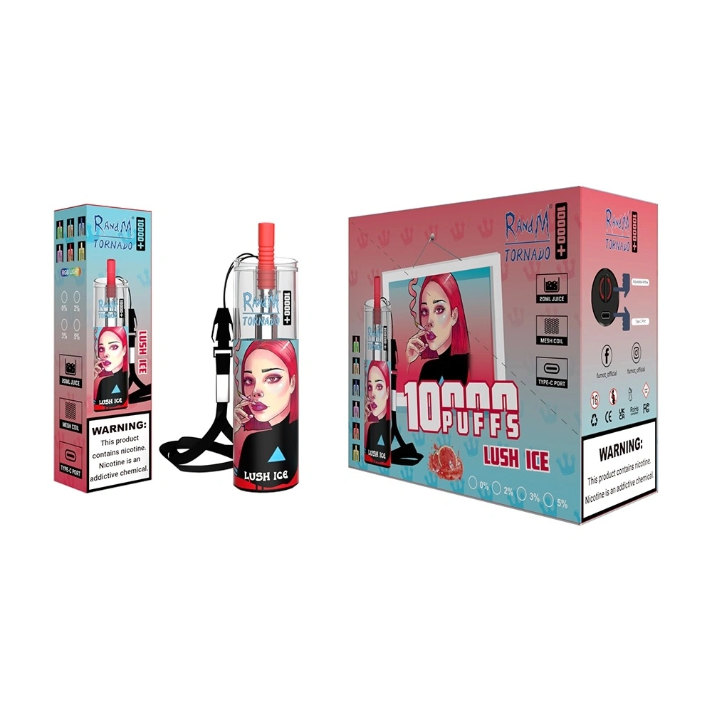 Cute &amp; Cool Les Filles de gros de tornade Randm E cigarette 10000 Plus de bouffées Vape Bar jetables