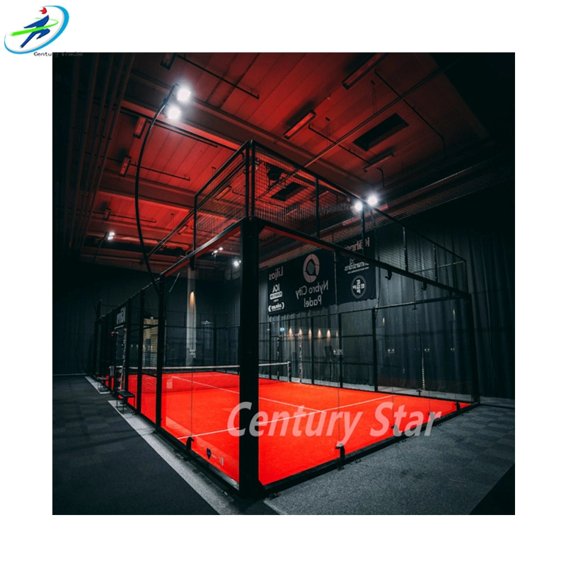 Century Star New Material Full Tempered Glass Fram 2023 New Design Panoramic Paddle Tennis Court