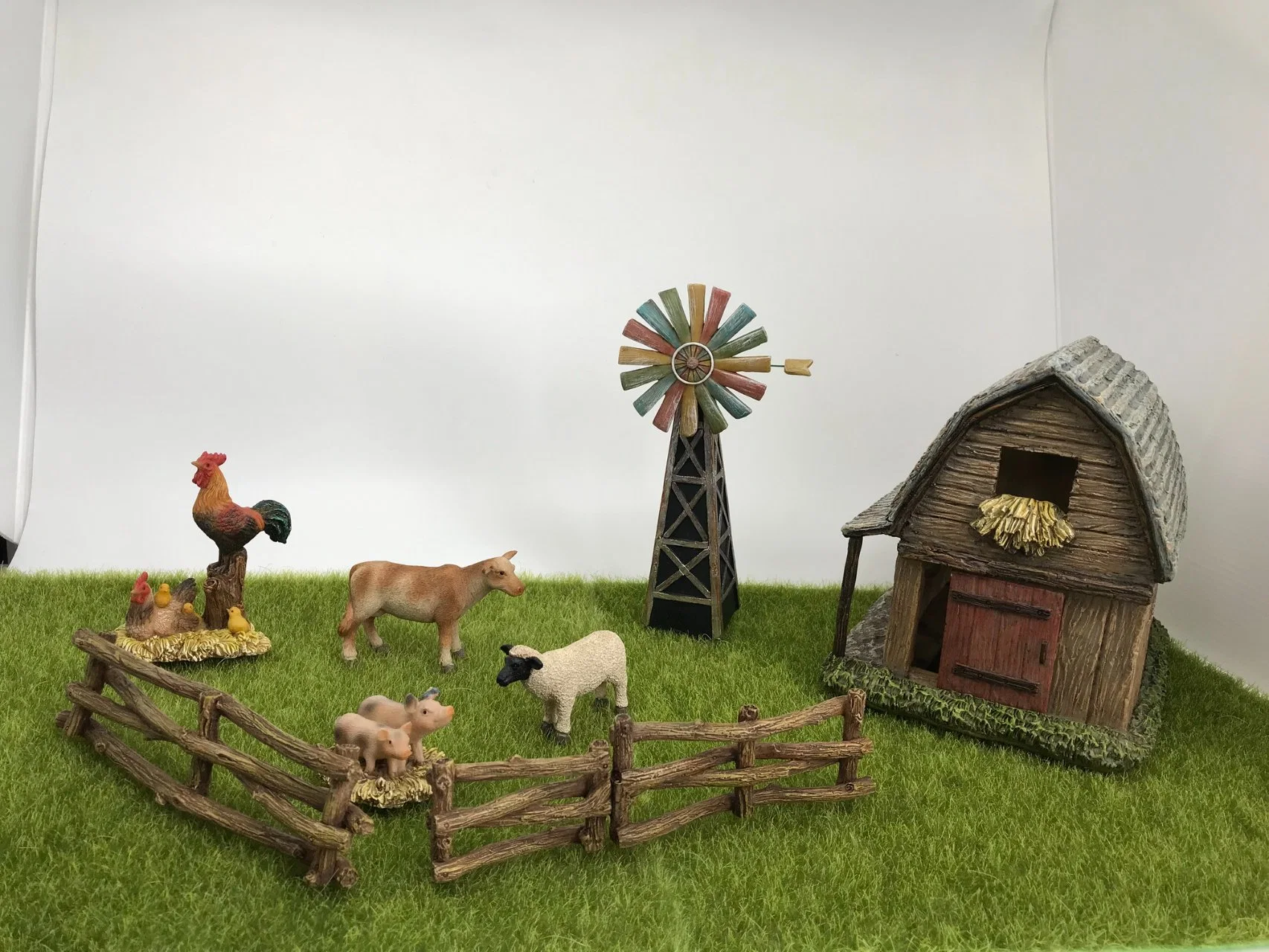 Fábrica de suministros animales de Granja miniatura para niños DIY Play