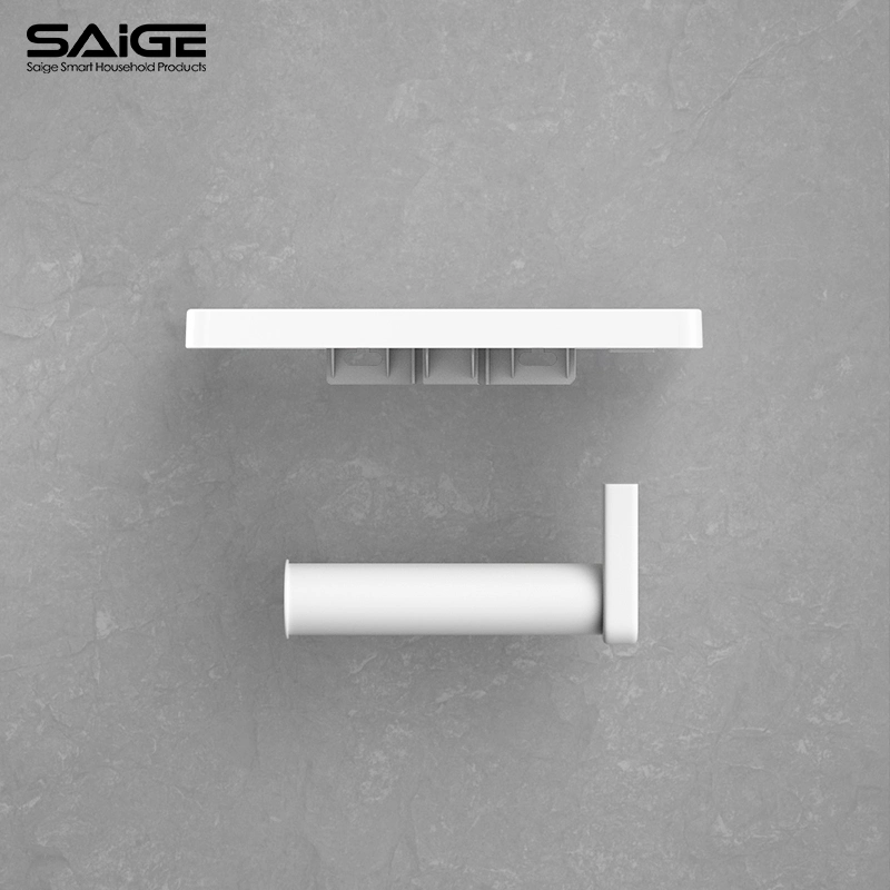 Saige High quality/High cost performance ABS Plastic Wall Mounted Toilet Paper Holder with Phone Shelf