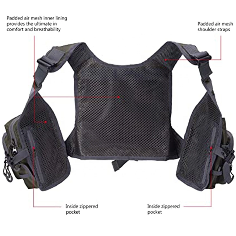 Ultra Lightweight Fly Fishing Utility Vest for Men and Women Portable Chest Pack One Size Fits Most