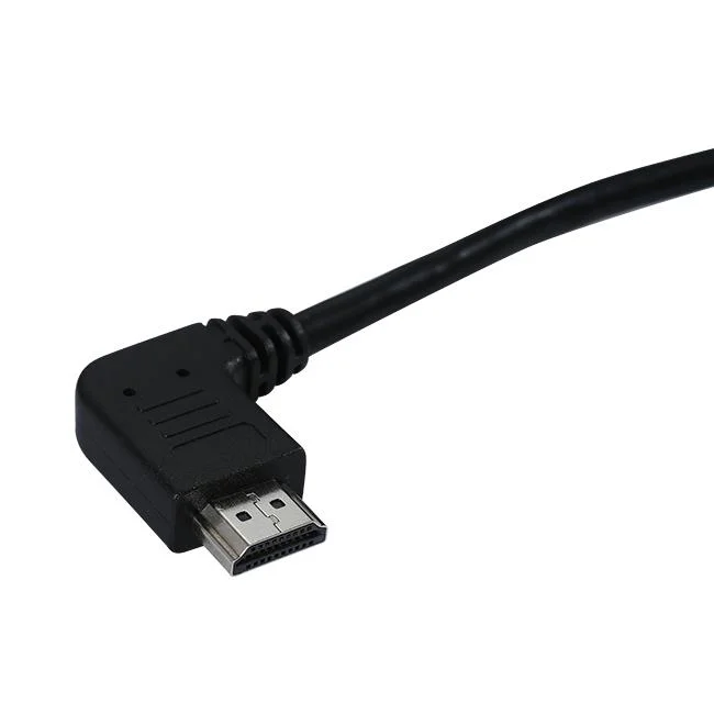 HDMI مستقيم إلى 90 درجة زاوية يميناً HDMI 2.0 قصير كابل