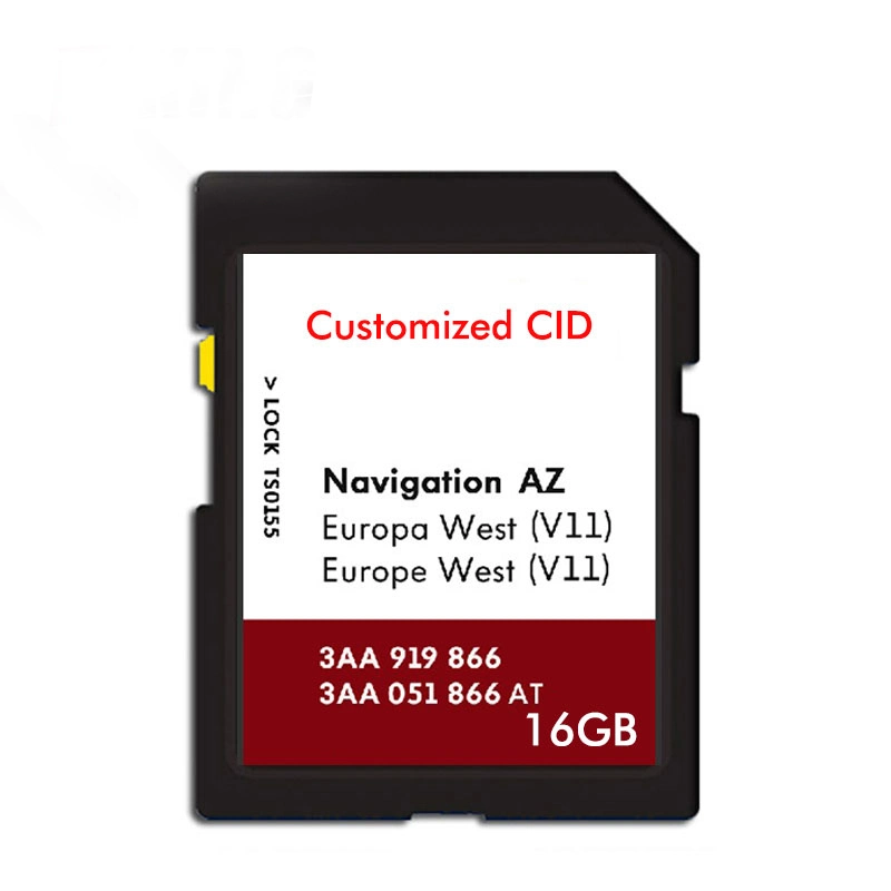 Mulberry OEM Change Cid Black Custom Cid SD Card Write/Clone Cid 16GB Memory Card for GPS