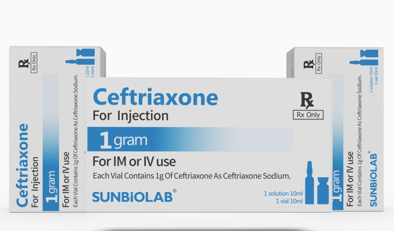 Health Care Ceftriaxione Injection 1g Powder for Injection Western Medicines