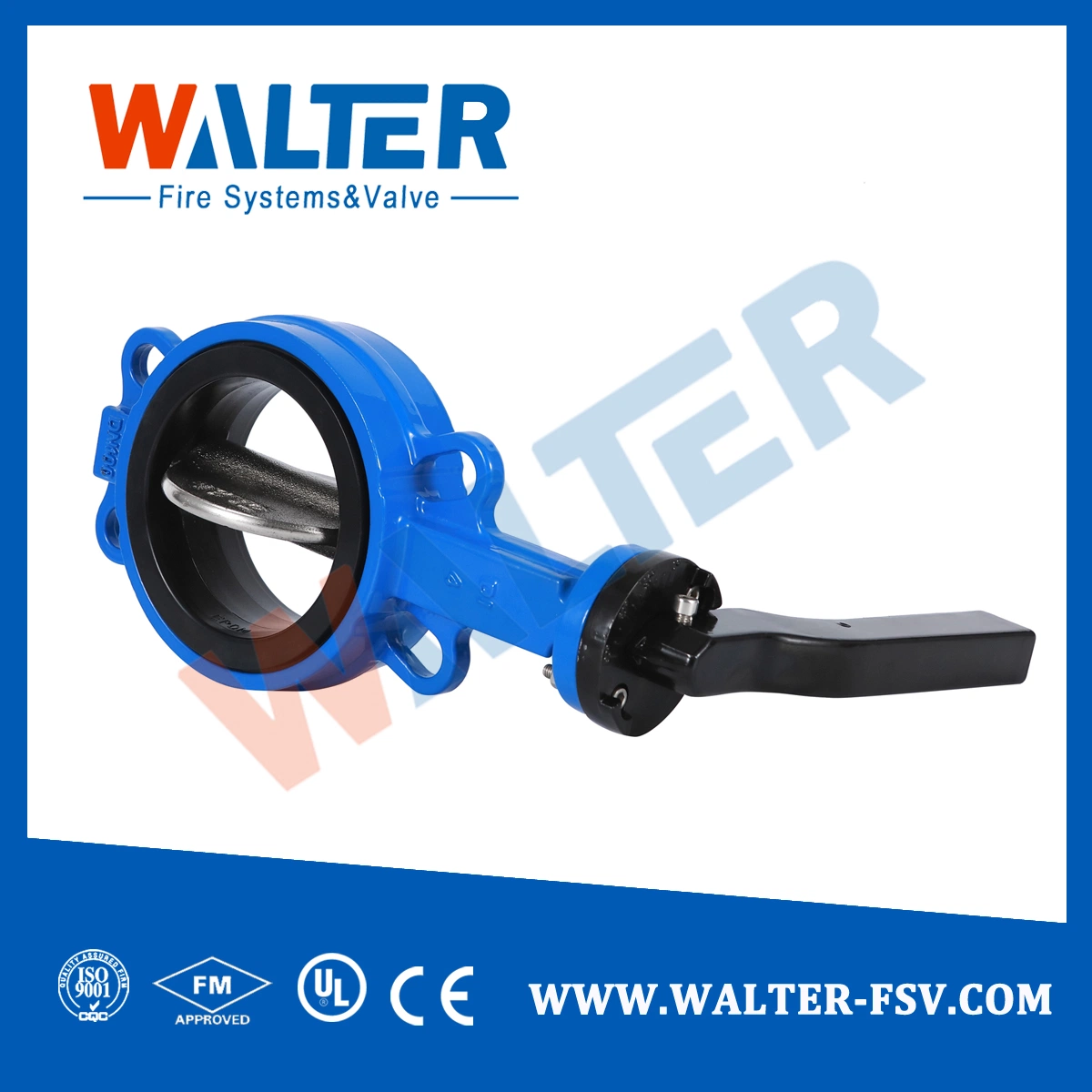 Cast Iron Install on Pipeline Directly Wafer Butterfly Valves