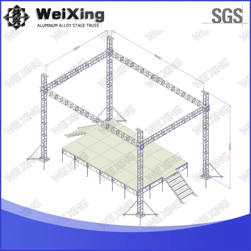 24ftx16FT el movimiento de aluminio plegable de Móvil de la decoración de eventos plataforma portátil de la fase de la boda