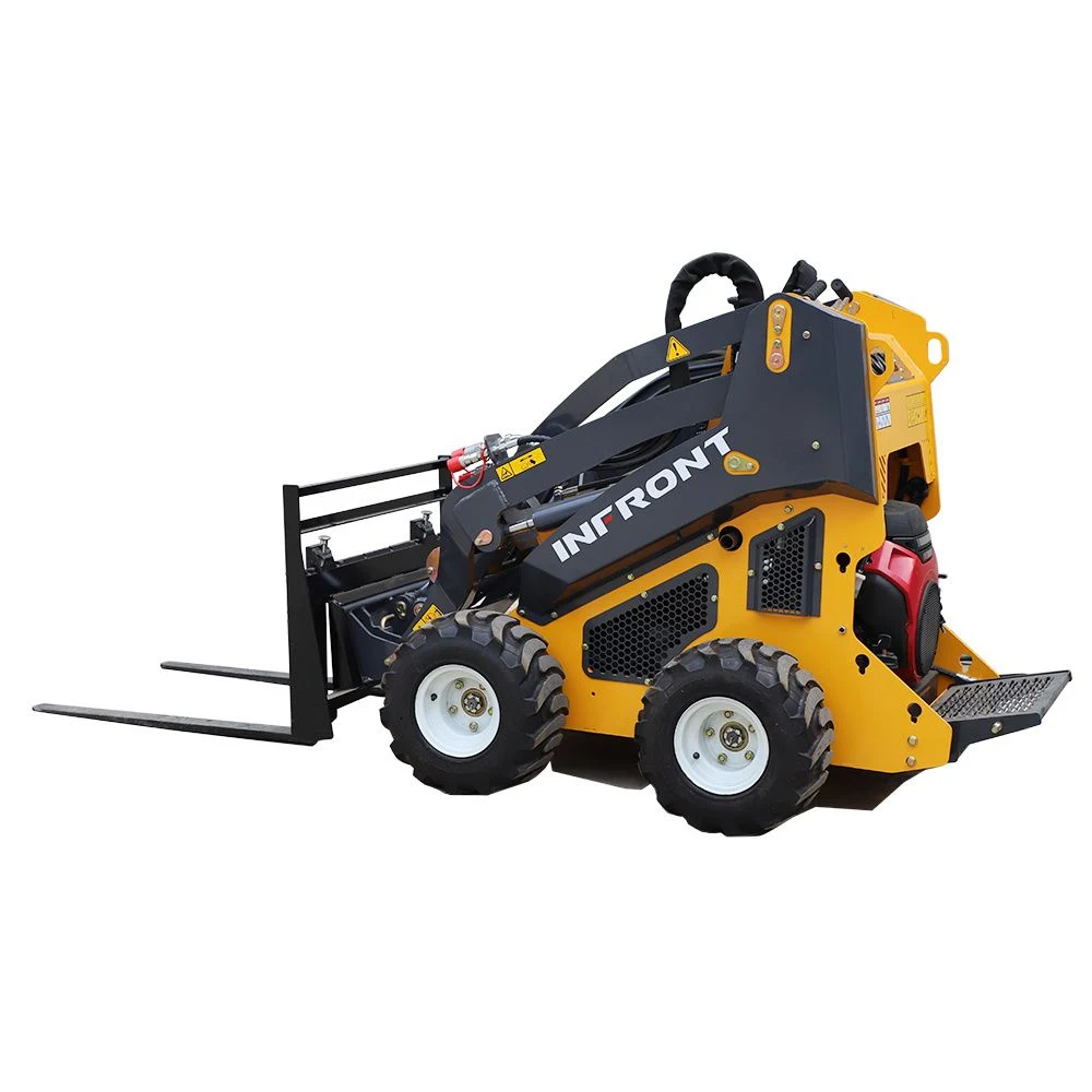 Mini Skid Steer with Auger Compact Wheel Skid Steer Loader