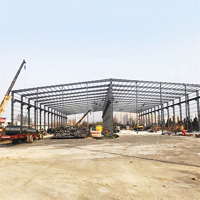 Hot Sale Hot DIP Galvanized Steel Frame Multi-Span Steel Pipe Gable Frame Structure for Warehouse Workshop Hangar Garage