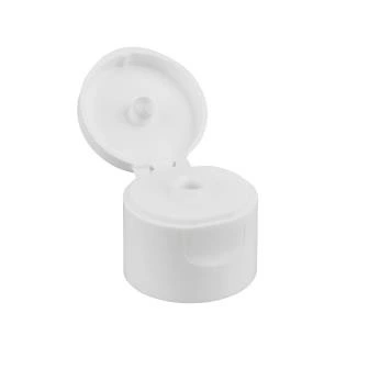 White Black Flip Disc Caps for 1oz 2oz 4oz 5oz 8oz Bullet Round Shape Transparent Squeeze Plastic Bottles