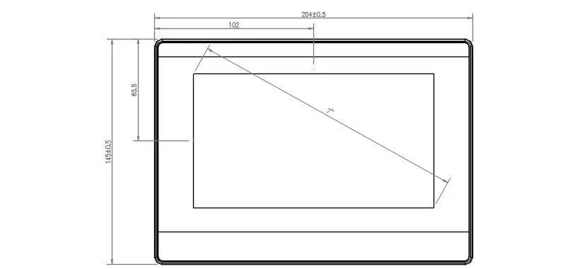 Écran tactile haute résolution fe7070W avec 1g, 4 coeurs de processeur A7