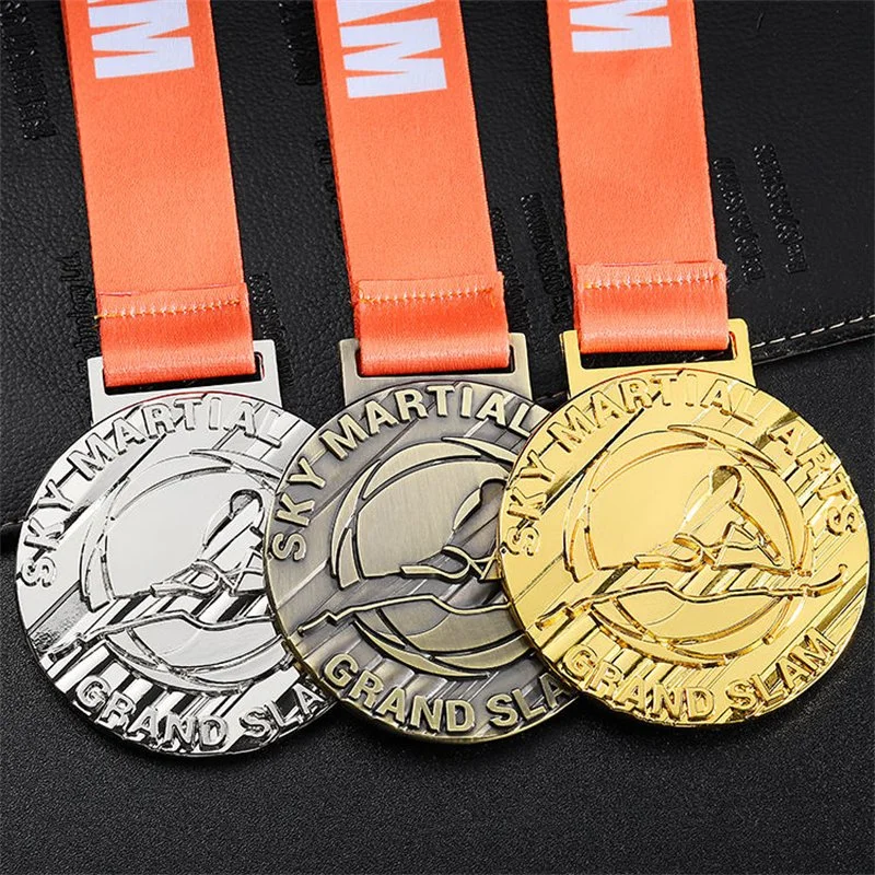 Fabricado en China Jiaxin manualidades personalizadas al por mayor de infantería de la ortografía de Karate ejecutar ping-pong cobre puro metal Dragonboatmedal