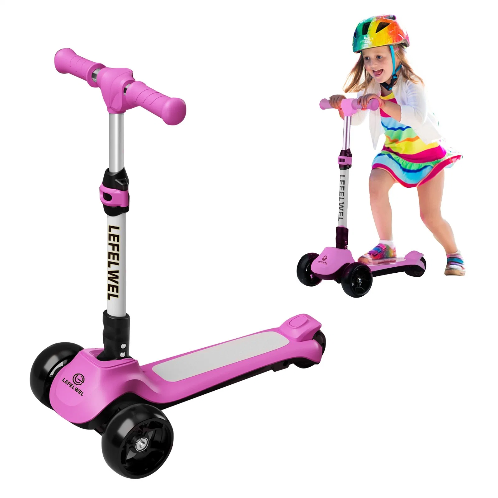 Mini 3-Wheel 2in1 3-12 Boys Girls Electric Kids Scooters Fold-Able Mobility Scooters