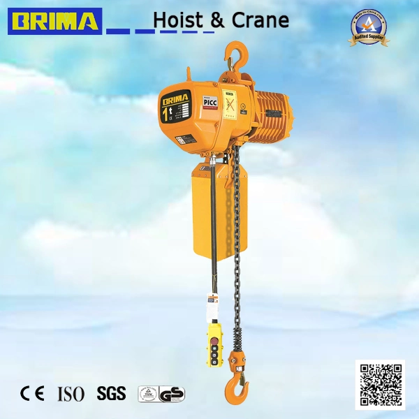 5t 2 Falls Double Speed Electric Chain Hoist with Hook Overhead Crane