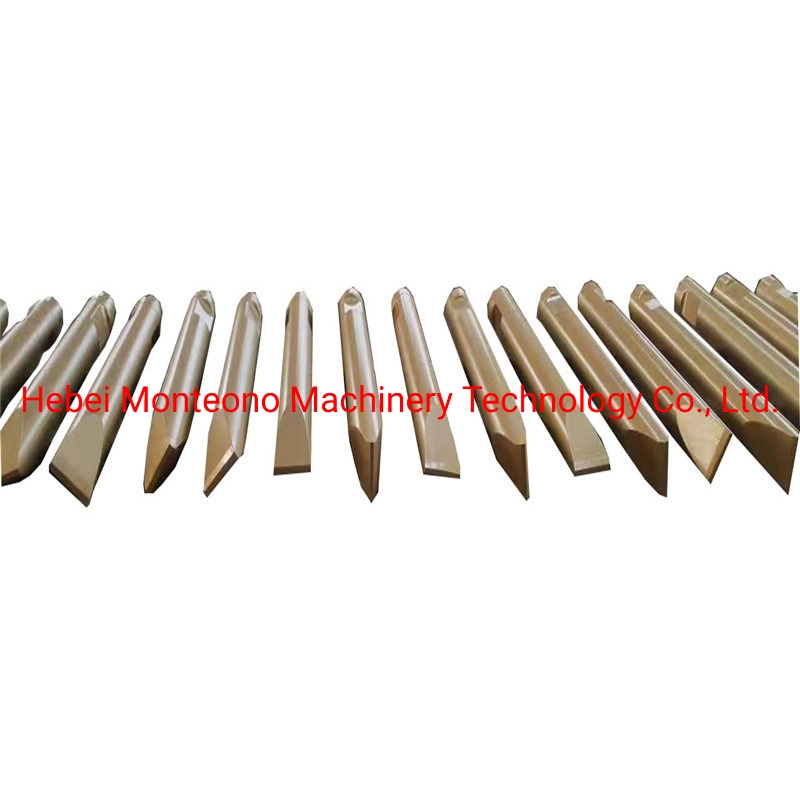 Sb121 Hb20g Hydraulic Rock Breaker Spare Parts Chisel 40cr 42CrMoA Breaker Hammer 135mm 140mm Stone Chisel Tools