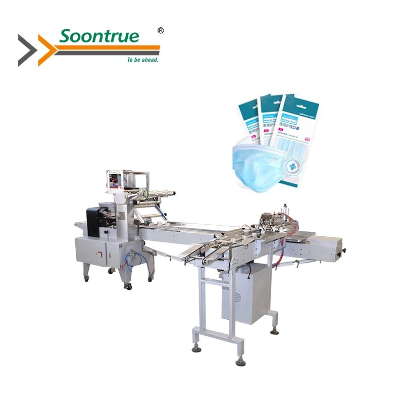 Soontrue Equipment Face Mask Packing Machine with Ear Loop Folding Machine