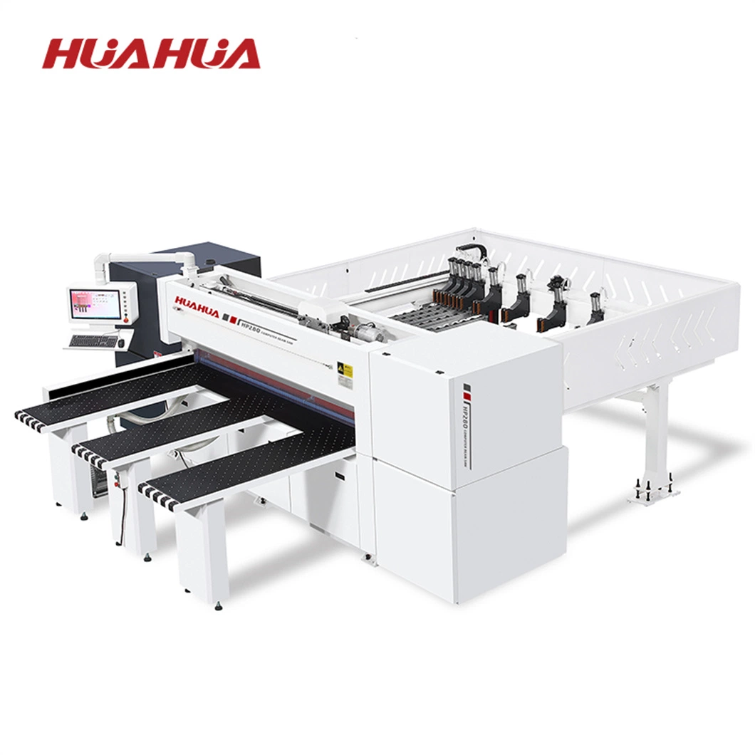 Huahua HP280 máquinas para trabalhos pesados de Woodworking CNC computador de serra de feixe Serra de painel automática de corte de madeira