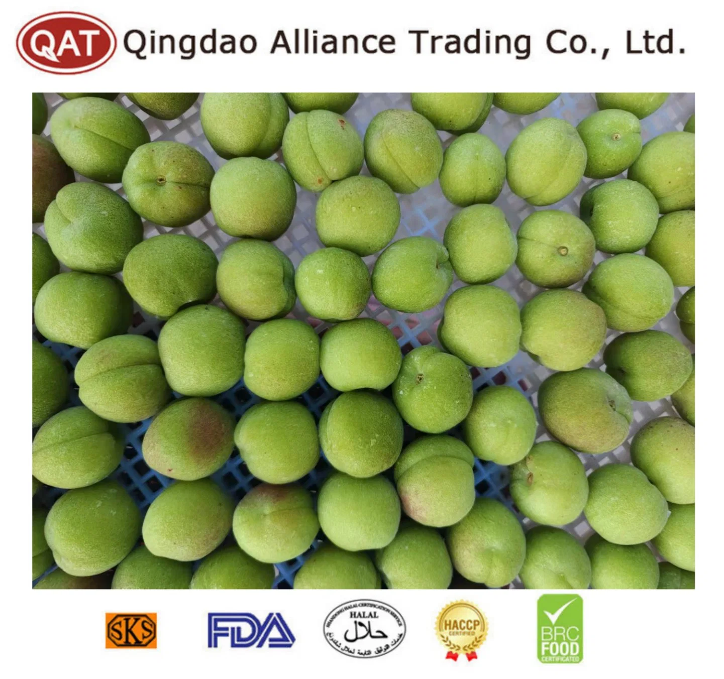 Wholesale/Supplier Bulk IQF Fruits Frozen Green Plum for Exporting with Brc Certificate