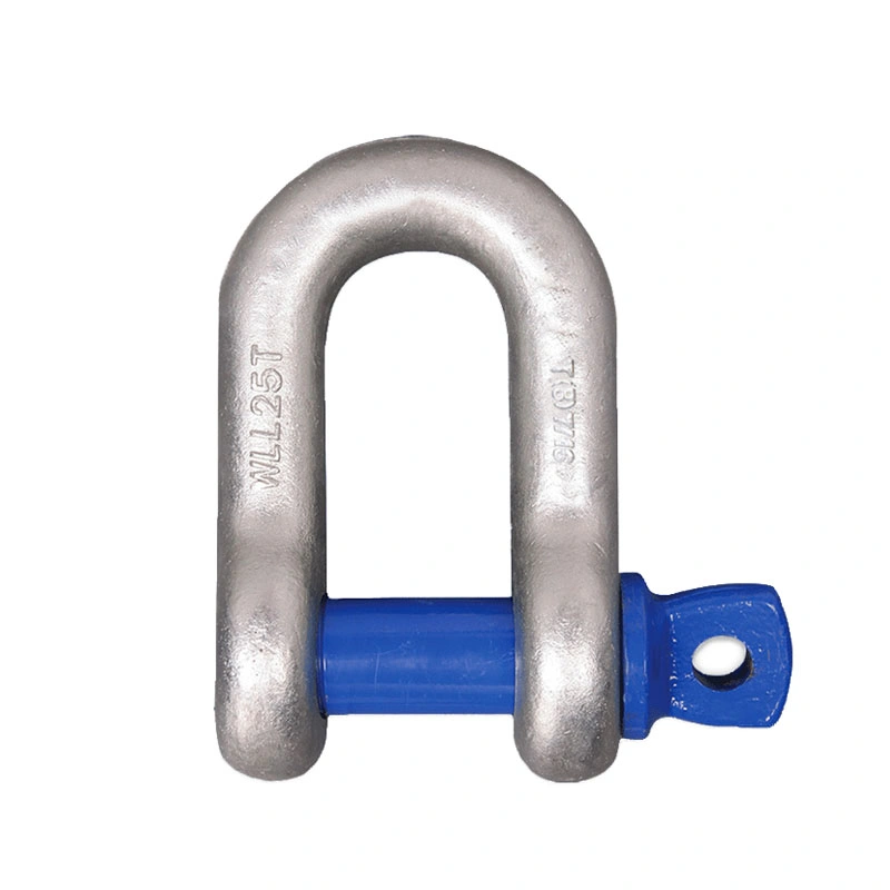 G209 G210 G2130 G2150 Galvanised Alloy Steel Shackles with Screw Pin Bow Shackle D Shackle