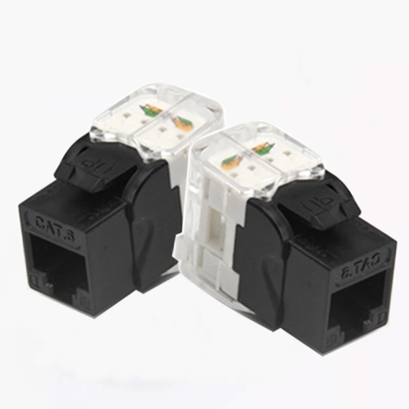 RJ45 Cat5e vermelho sem blindagem, tomada Keystone de 180 graus sem blindagem Conector modular UTP RJ45 Cat5e CAT6 CAT6A Keystone