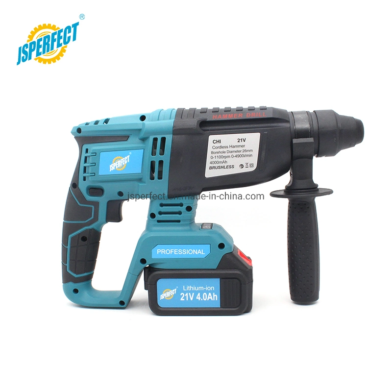 Hot Sell Rechargeable Rock Breaker Rotary Hammer Drills Brushless Cordless Hammer Drill with Lithium Battery