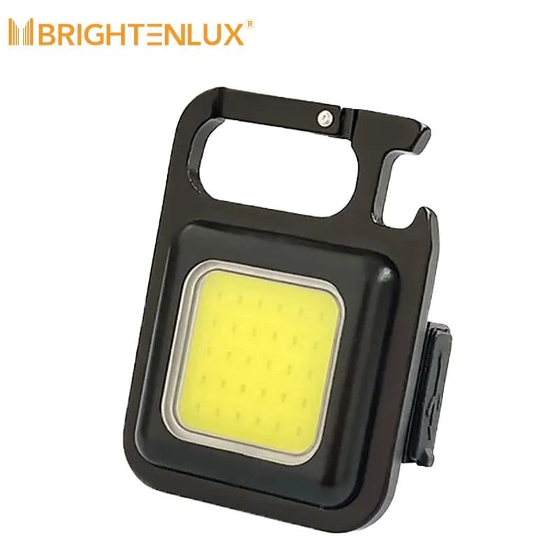 Brightenlux 2023 Nuevo Tipo-C Batería recargable Mini mazorcas de bolsillo Práctico llavero mochila de la luz de trabajo colgando de la luz de linterna con abrebotellas