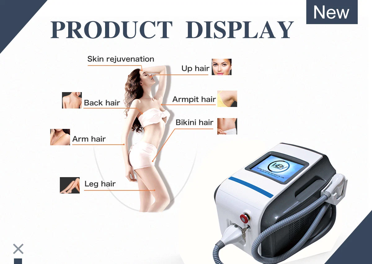 Portable 1000W Power 808nm Diode Laser Hair Removal Machine Price Beauty Salon Equipment