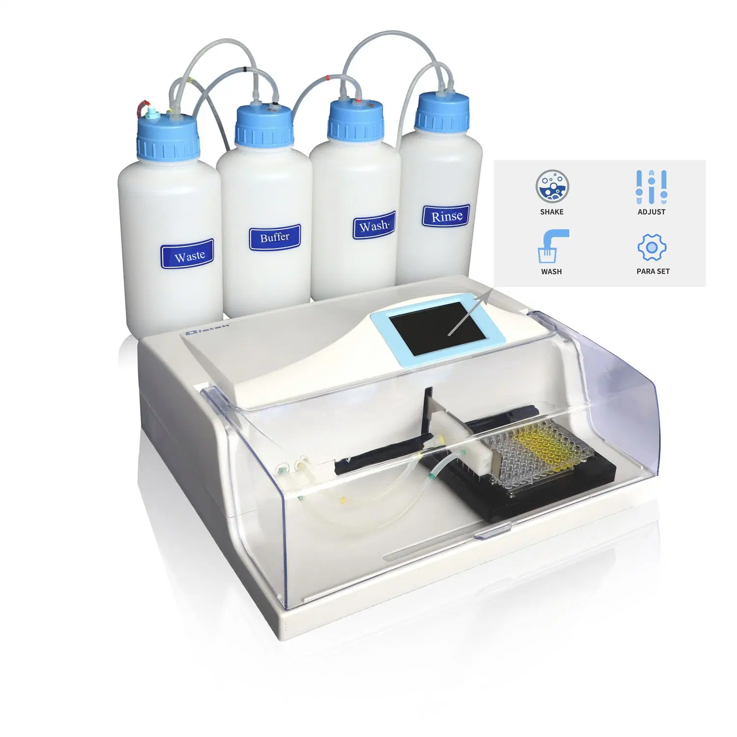 Automatic Hospital Clinic Lab Microplate Elisa Washer with Touch Screen