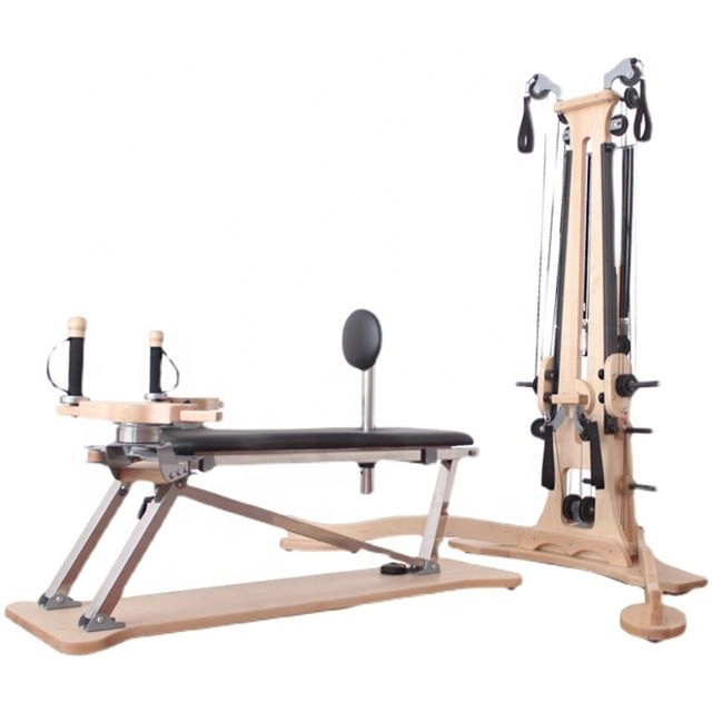 PRO Yoga Body Building Gym Home Fitness Equipment Maple Wood Pilates Reformers Bed Machine Pilates Pulley Tower Combination Unit -Pilates Equipment