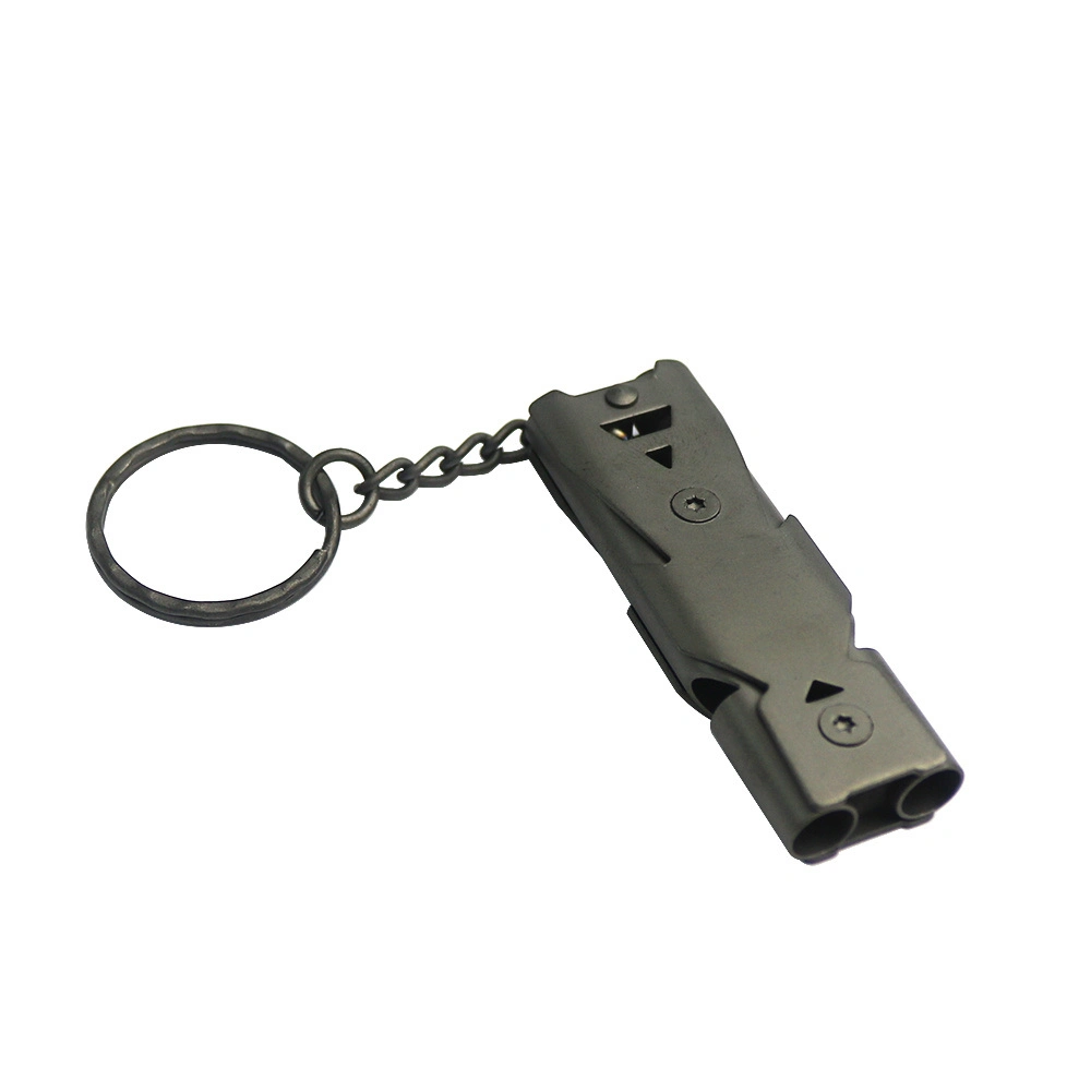 Emergency Survival High Pitch Safety Whistle with Double Tubes Lanyard Key Chain Ci12917