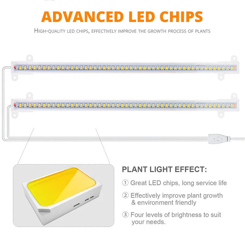 Drop Shipping Diming Timing Function White Full Spectrum 10W Strip Cabinet Grow Light LED Full Spectrum