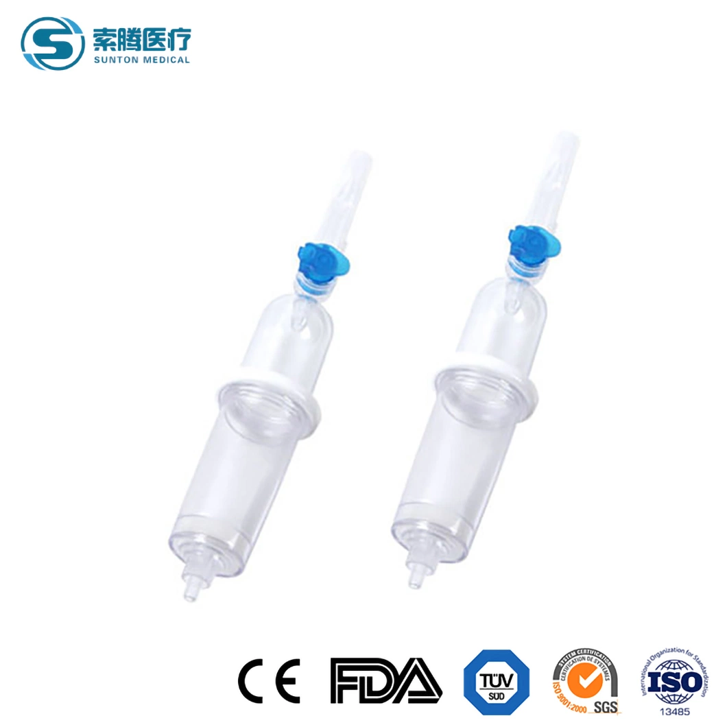 Sunton Wholesale/Supplier 135cm-150cm Size High-Quality PE PP ABS Natural Rubber Medical Stainless Steel SUS304 Material China Drip Chamber Supplier