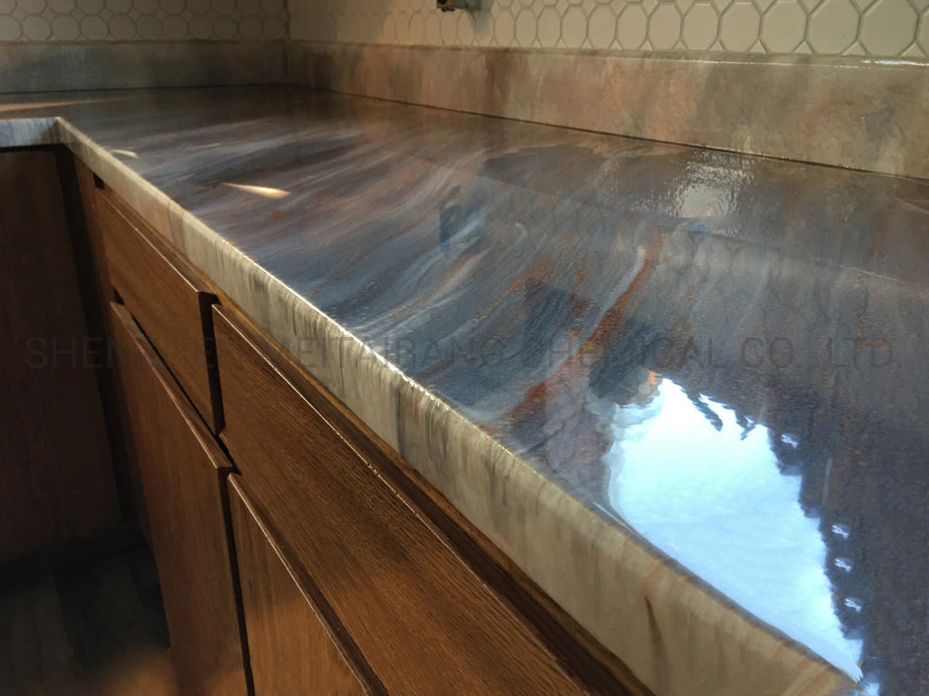 Extremely Durable Metallic Epoxy Countertop Top Finish